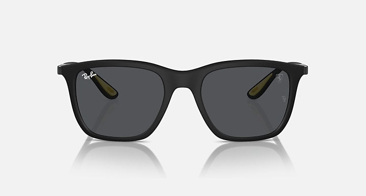 Ray-Ban RB4433M SCUDERIA FERRARI COLLECTION Black with Dark Grey Solid Color lenses - Front