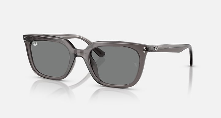 Ray-Ban RB4439D Transparent Grey with Dark Grey Solid Color lenses - Quarter