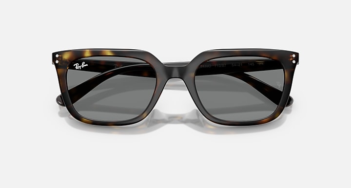 Ray-Ban RB4439D Havana with Dark Grey Solid Color lenses - Closed Front