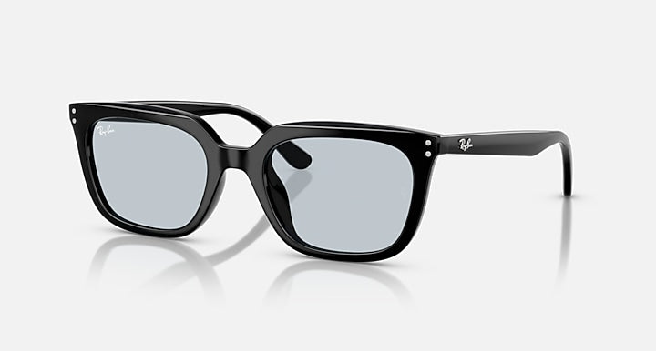 Ray-Ban RB4339D Black with Light Blue Solid Color lenses - Quarter