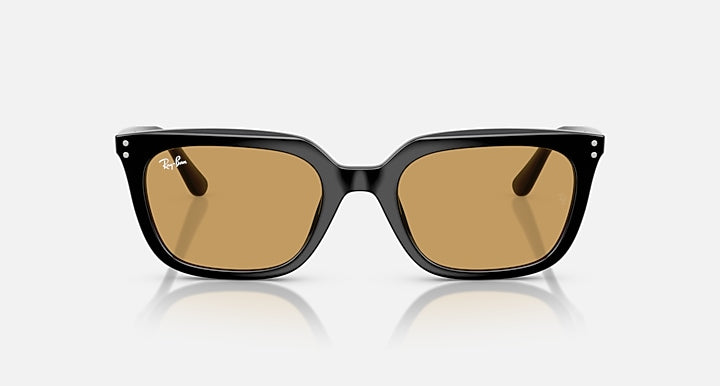 Ray-Ban RB4439D Black with Ochre Solid Color lenses - Front