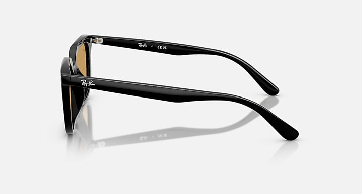 Ray-Ban RB4439D Black with Ochre Solid Color lenses - Lateral