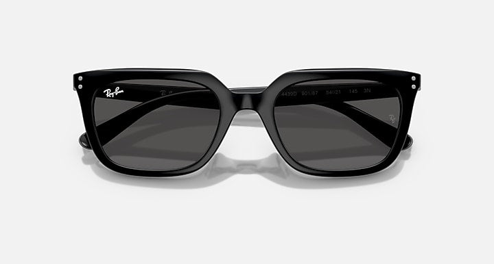 Ray-Ban RB4439D Black with Dark Grey Solid Color lenses - Closed Front