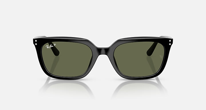 Ray-Ban RB4439D Black with Dark Green Polarized Solid Color lenses - Front