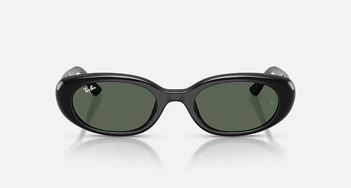 Ray-Ban RB4441D BIO-BASED Black with Dark Green Solid Color lenses - Front