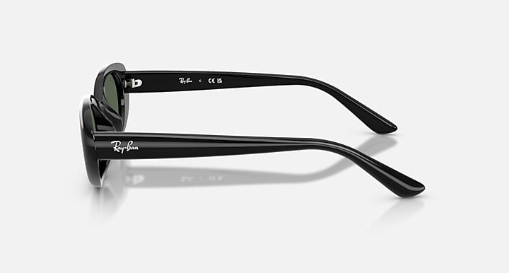 Ray-Ban RB4441D BIO-BASED Black with Dark Green Solid Color lenses - Lateral