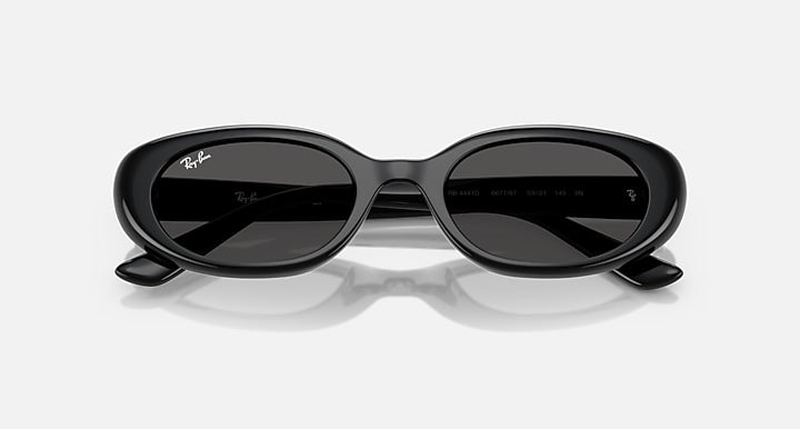 Ray-Ban RB4441D BIO-BASED Black with Dark Grey Solid Color lenses - Closed Front