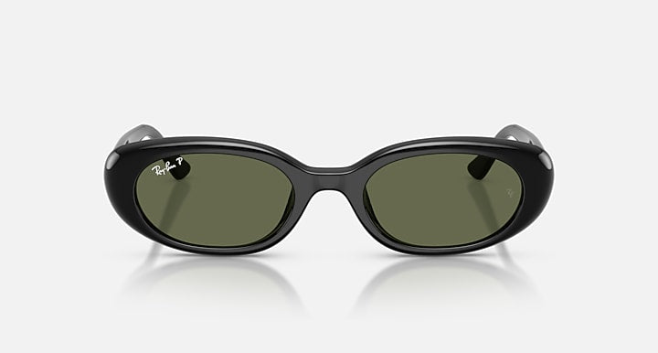 Ray-Ban RB4441D BIO-BASED Black with Polarized Dark Green Solid Color lenses - Front