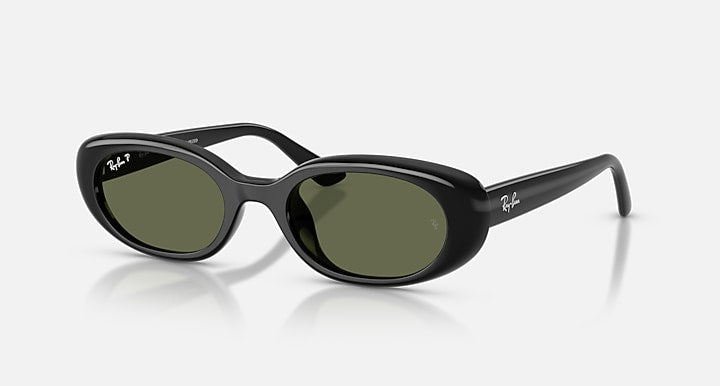 Ray-Ban RB4441D BIO-BASED Black with Polarized Dark Green Solid Color lenses - Quarter