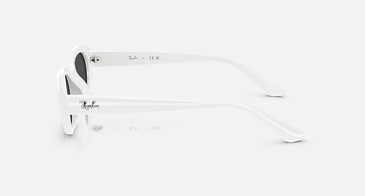 Ray-Ban RB4441D BIO-BASED White with Dark Grey Solid Color lenses - Lateral