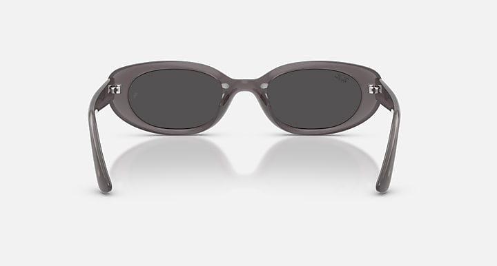Ray-Ban RB4441D BIO-BASED Transparent Dark Grey with Dark Grey Solid Color lenses - Back