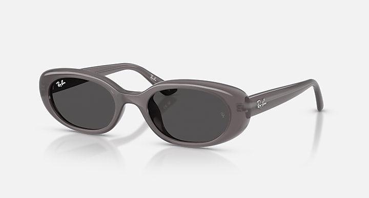 Ray-Ban RB4441D BIO-BASED Transparent Dark Grey with Dark Grey Solid Color lenses - Quarter