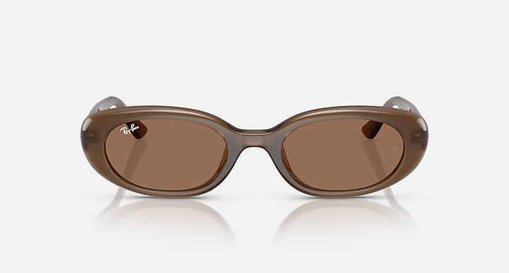 Ray-Ban RB4441D BIO-BASED Opal Brown with Dark Brown Solid Color lenses - Front