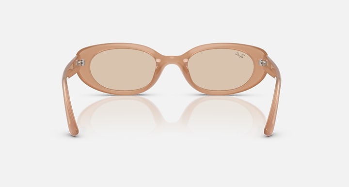 Ray-Ban RB4441D BIO-BASED Opal Beige with Light Brown Solid Color lenses - Back