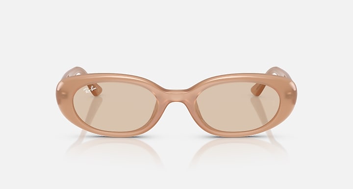 Ray-Ban RB4441D BIO-BASED Opal Beige with Light Brown Solid Color lenses - Front