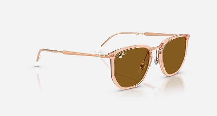 Ray-Ban RB4451 Transparent Beige; Rosegold with Brown Solid Color lenses - Alternative