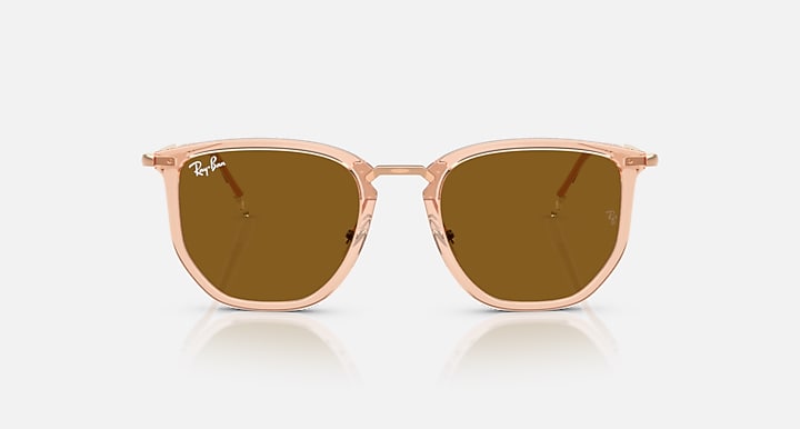 Ray-Ban RB4451 Transparent Beige; Rosegold with Brown Solid Color lenses - Front