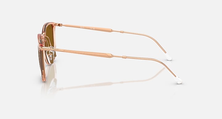 Ray-Ban RB4451 Transparent Beige; Rosegold with Brown Solid Color lenses - Lateral