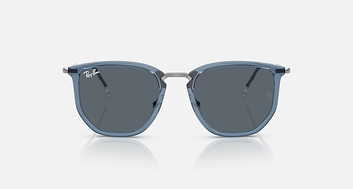 Ray-Ban RB4451 Transparent Blue; Gunmetal with Blue Solid Color lenses - Front