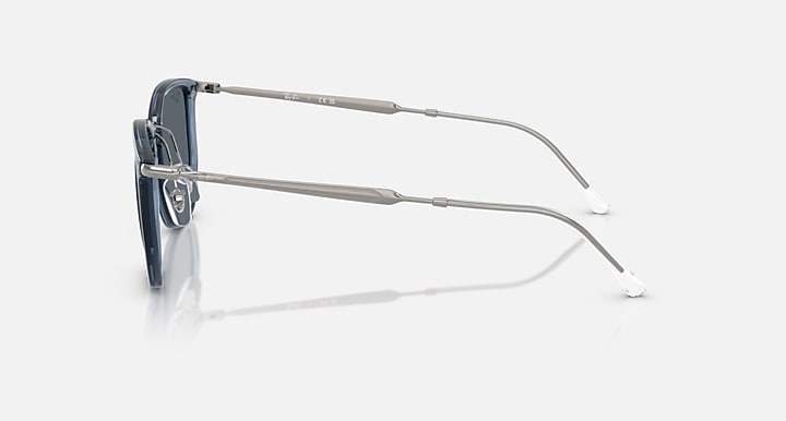 Ray-Ban RB4451 Transparent Blue; Gunmetal with Blue Solid Color lenses - Lateral