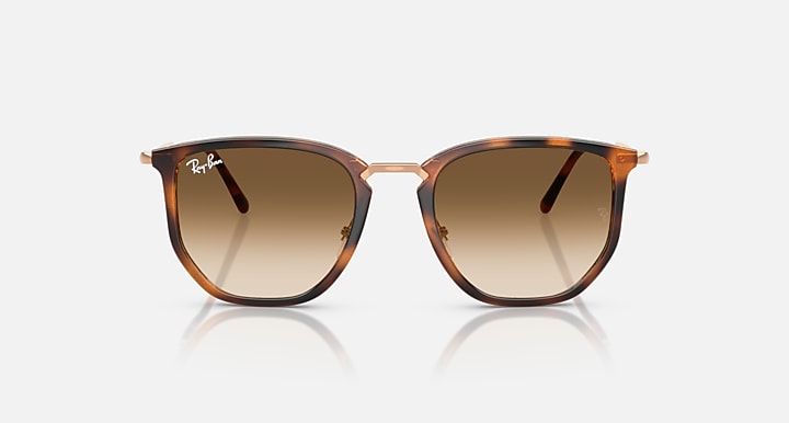 Ray-Ban RB4451 Transparent Orange; Rosegold with Clear Gradient Brown Gradient lenses - Front