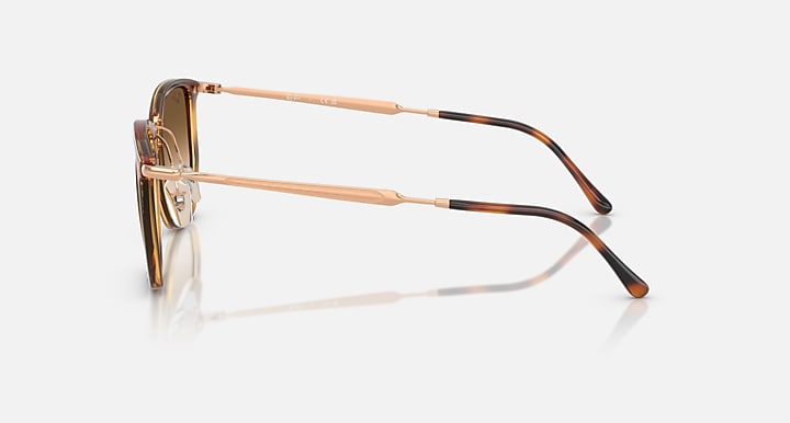 Ray-Ban RB4451 Transparent Orange; Rosegold with Clear Gradient Brown Gradient lenses - Lateral