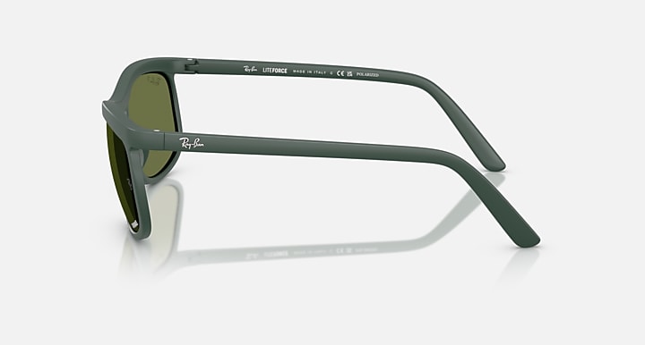 Ray-Ban RB4452 POLARIZED+ LENSES LITEFORCE Sand Green with Green Polarized+ Polarized+ lenses - Lateral