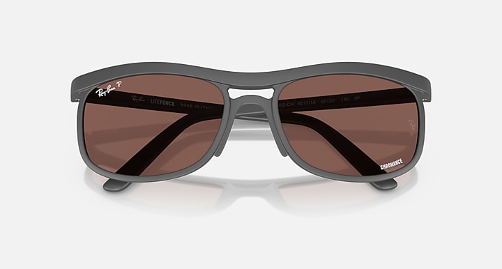 Ray-Ban RB4452 POLARIZED+ LENSES LITEFORCE Sand Grey with Purple Polarized+ Polarized+ lenses - Closed Front