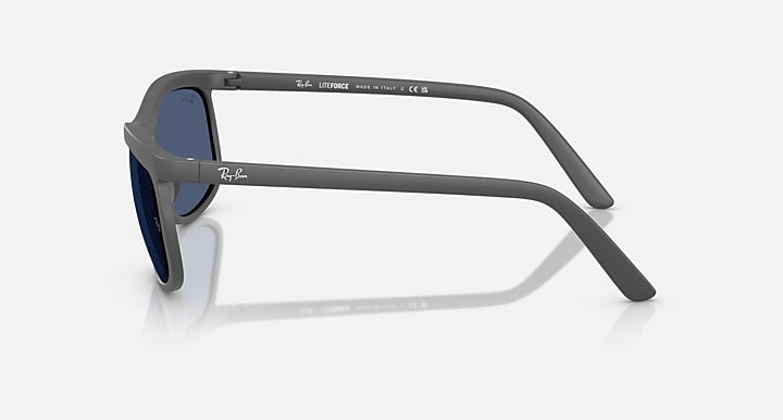 Ray-Ban RB4452 LITEFORCE Sand Grey with Dark Blue Solid Color lenses - Lateral