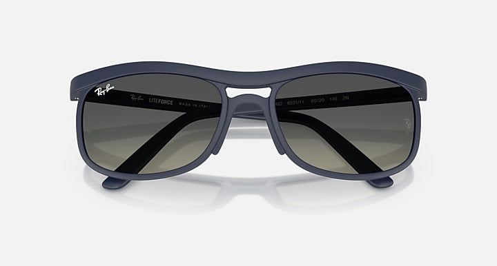 Ray-Ban RB4452 LITEFORCE Sand Dark Blue with Gradient Grey Gradient lenses - Closed Front