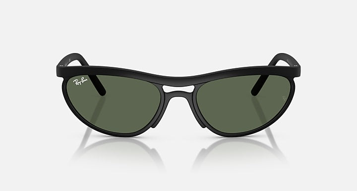 Ray-Ban PREDATOR LITEFORCE Sand Black with Dark Green Solid Color lenses - Front