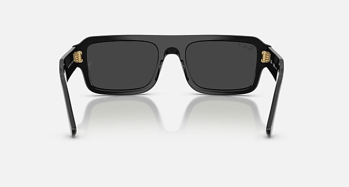 Ray-Ban FLACKO BIO-BASED Black with Polarized Black Solid Color lenses - Back