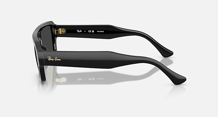 Ray-Ban FLACKO BIO-BASED Black with Polarized Black Solid Color lenses - Lateral