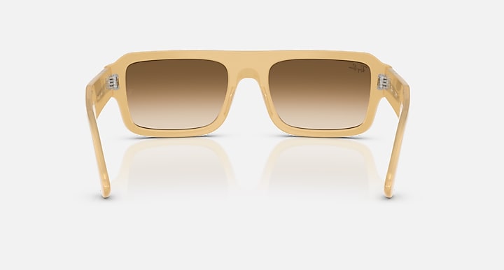 Ray-Ban FLACKO BIO-BASED Transparent Beige with Clear Gradient Brown Gradient lenses - Back
