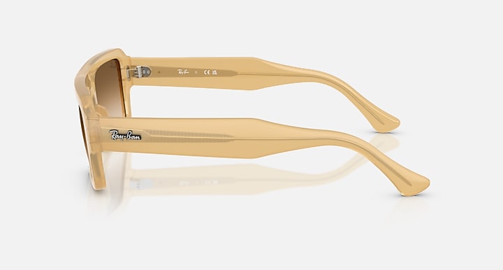 Ray-Ban FLACKO BIO-BASED Transparent Beige with Clear Gradient Brown Gradient lenses - Lateral