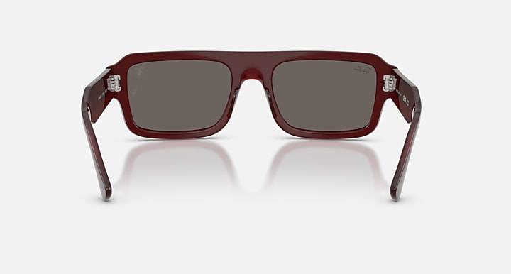 Ray-Ban LEWIS HAMILTON DRIVER SPECIAL EDITION 2026 - SCUDERIA FERRARI COLLECTION Red Trasparent; Red Transparent with Dark Grey Solid Color lenses - Back