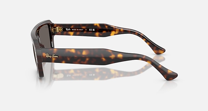 Ray-Ban FLACKO BIO-BASED Havana with Dark Grey Solid Color lenses - Lateral