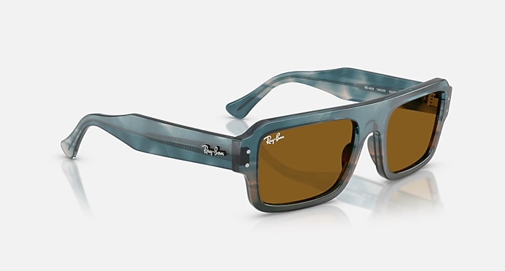 Ray-Ban FLACKO BIO-BASED Havana Blue; Havana Blu with Brown Solid Color lenses - Alternative