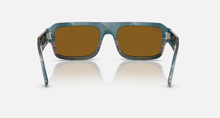 Ray-Ban FLACKO BIO-BASED Havana Blue; Havana Blu with Brown Solid Color lenses - Back