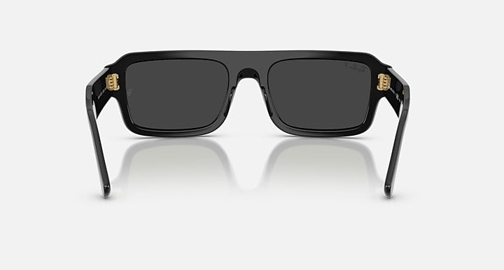 Ray-Ban FLACKO BIO-BASED Black with Polarized Black Solid Color lenses - Back