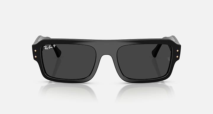 Ray-Ban FLACKO BIO-BASED Black with Polarized Black Solid Color lenses - Front