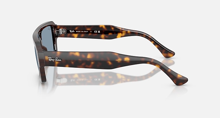 Ray-Ban FLACKO BIO-BASED Havana with Blue Solid Color lenses - Lateral