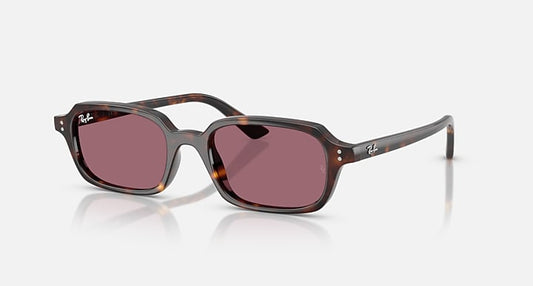 Ray-Ban ZURI BIO-BASED LIMITED Havana with Violet Solid Color lenses - Quarter