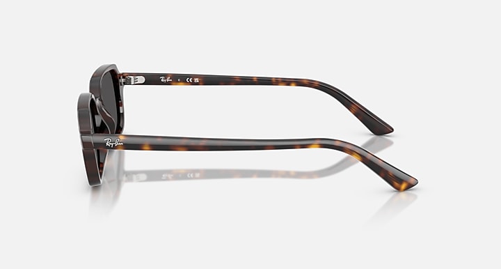 Ray-Ban ZURI BIO-BASED Havana with Dark Grey Solid Color lenses - Lateral