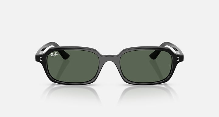 Ray-Ban ZURI BIO-BASED Black with Dark Green Solid Color lenses - Front