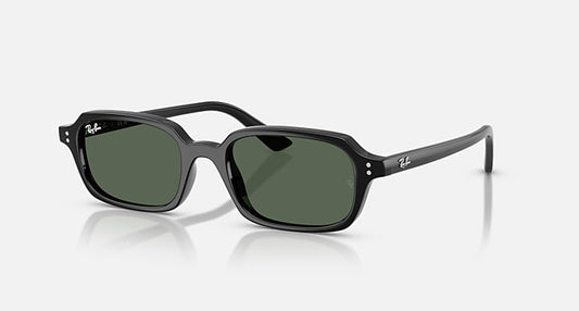 Ray-Ban ZURI BIO-BASED Black with Dark Green Solid Color lenses - Quarter