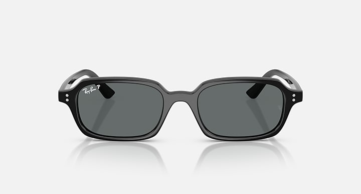 Ray-Ban ZURI BIO-BASED Black with Dark Grey Polarized Solid Color lenses - Front