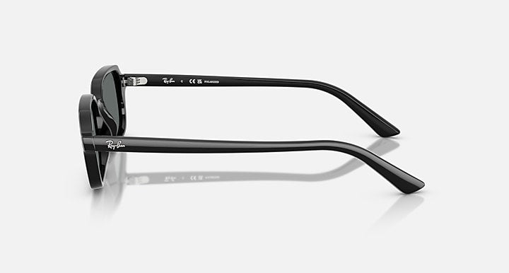 Ray-Ban ZURI BIO-BASED Black with Dark Grey Polarized Solid Color lenses - Lateral