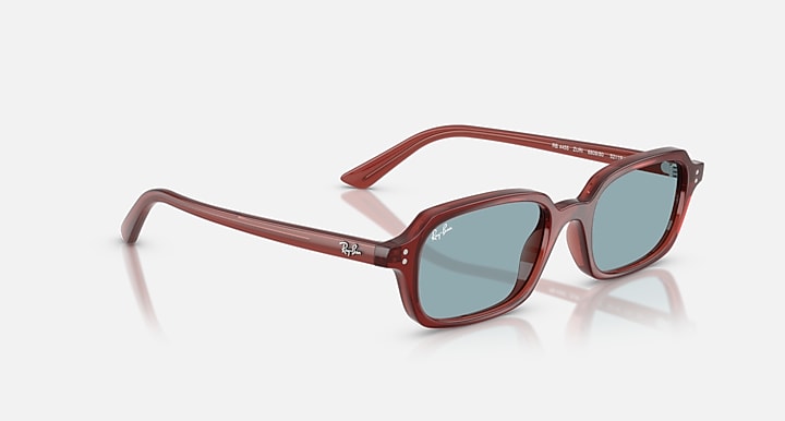 Ray-Ban ZURI BIO-BASED Rosty Brown with Blue Solid Color lenses - Alternative