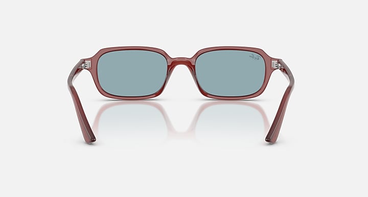 Ray-Ban ZURI BIO-BASED Rosty Brown with Blue Solid Color lenses - Back